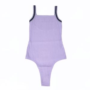AMERICAN APPAREL lavender ribbed one piece XS